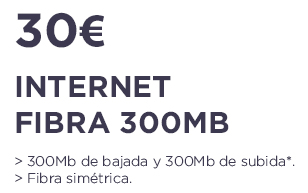 internet fibra 300MB